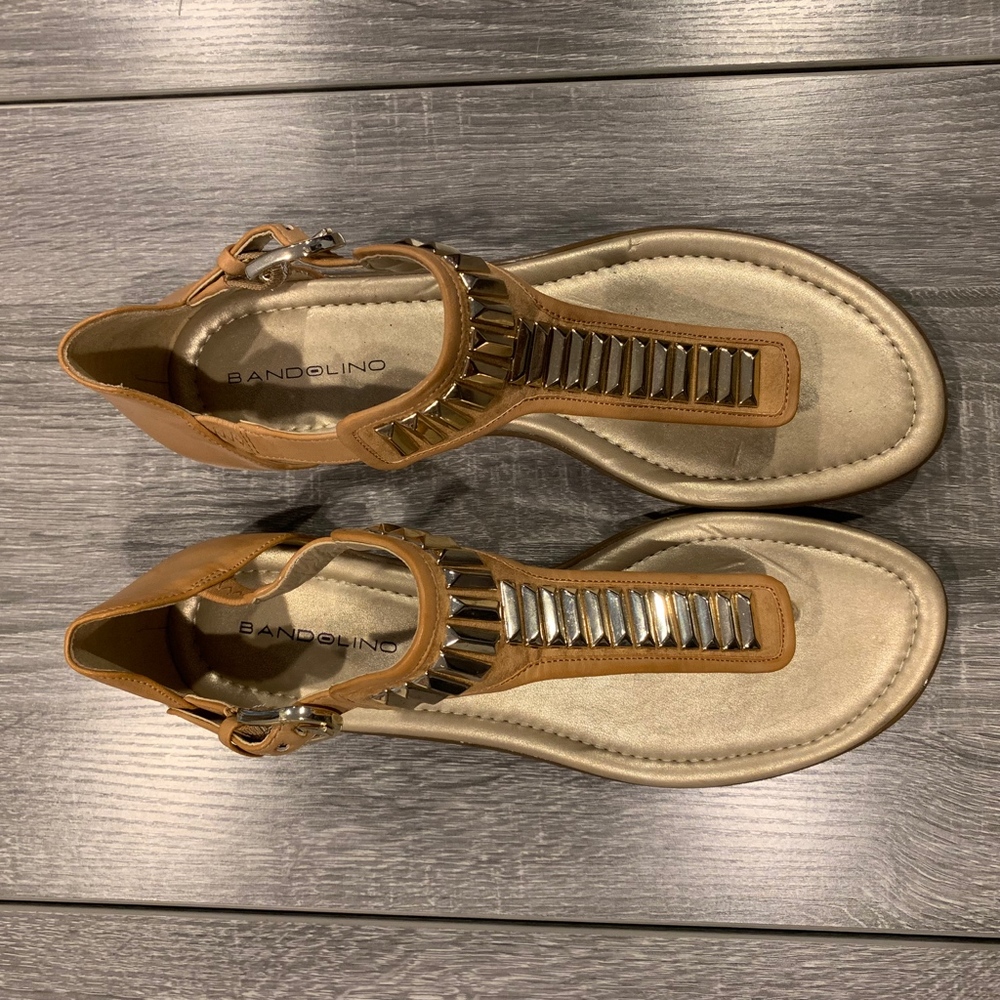 Bandolino sandals with metal detail, size 10
